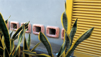
These custom-decorated vents help keep cool breezes flowing through the house, cutting down on moisture accumulation and humidity problems

